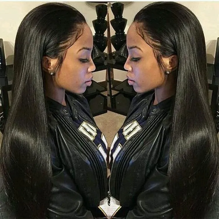 1 Style Straight Lace Front Human Hair Wig - 16