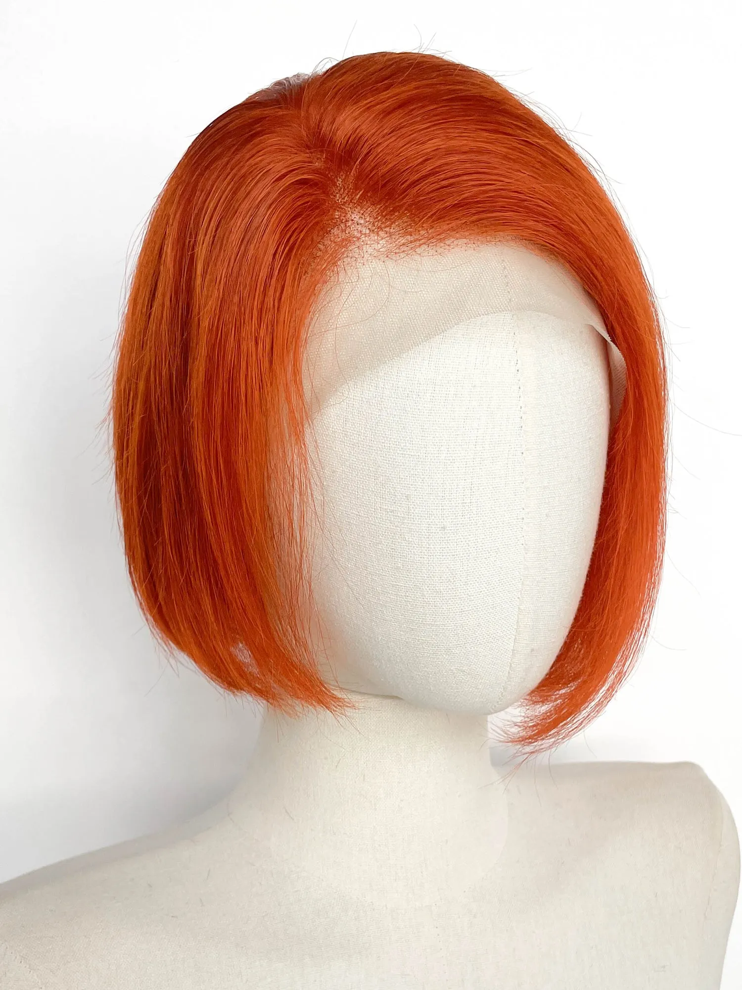 10" Short Straight Orange Lace Top Remy Human Hair HHC198A