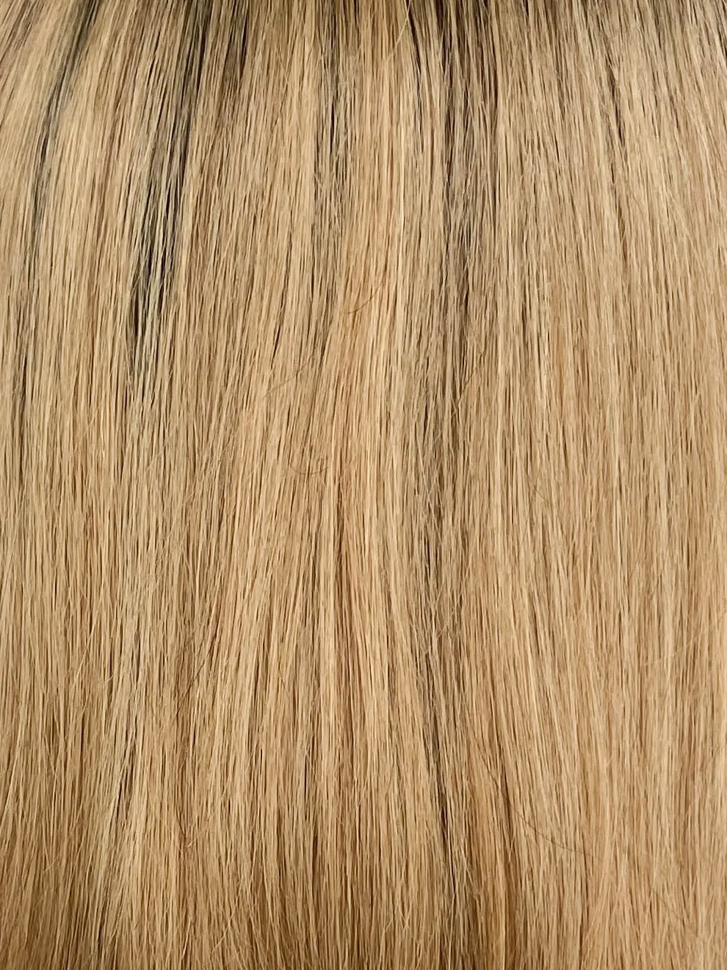 12" Medium Straight Bob Blonde With Brown Roots Lace Top Remy Human Hair HHC067