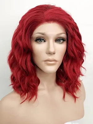 14" Red Lace Front Synthetic Hair Wig 20217