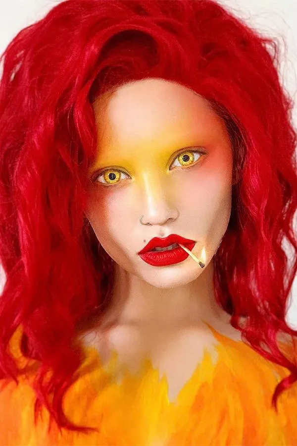 14" Red Lace Front Synthetic Hair Wig 20217