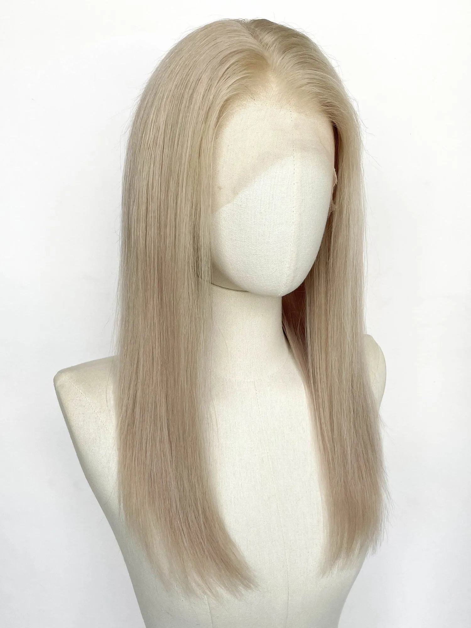 20" Long Straight Blonde Full Lace Remy Human Hair HHC180B