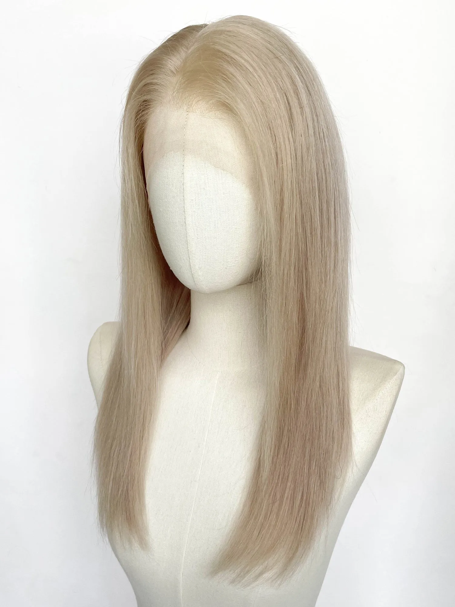 20" Long Straight Blonde Full Lace Remy Human Hair HHC180B
