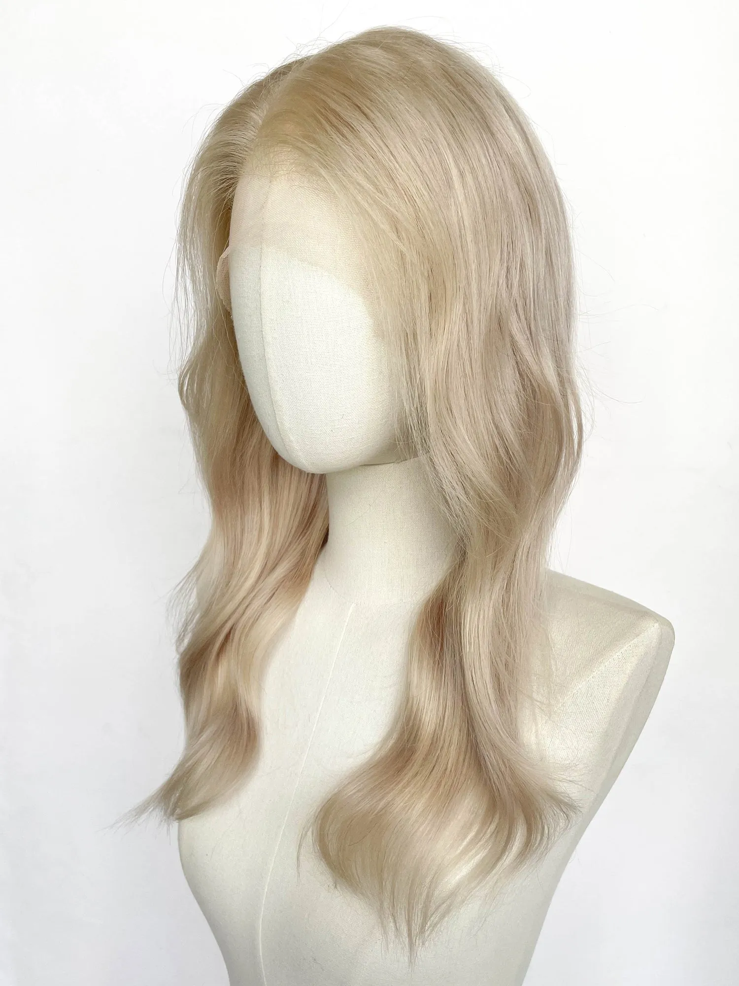 20" Long Straight Blonde Full Lace Remy Human Hair HHC180B