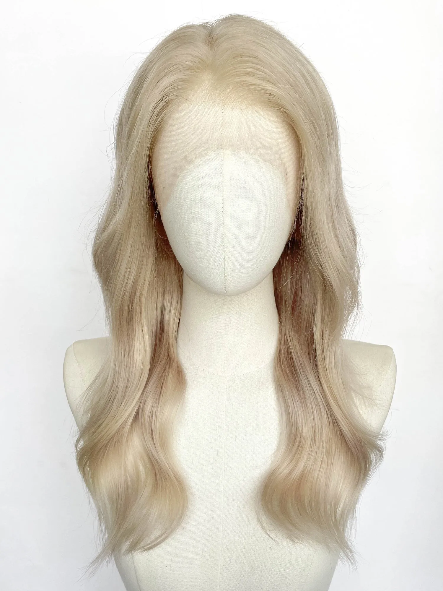 20" Long Straight Blonde Full Lace Remy Human Hair HHC180B