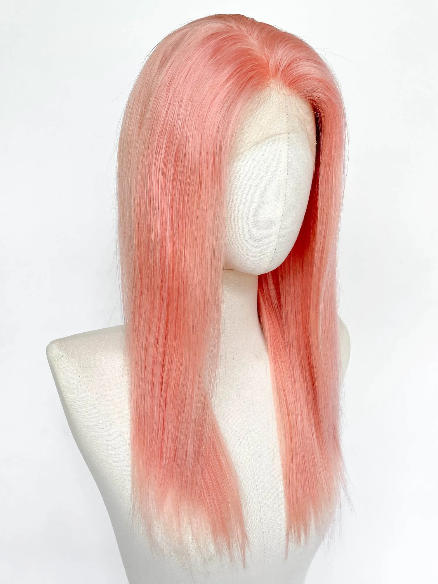 20" Long Straight Pink Lace Top Remy Human Hair HHC180