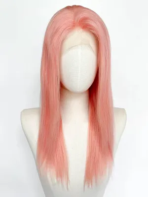 20" Long Straight Pink Lace Top Remy Human Hair HHC180