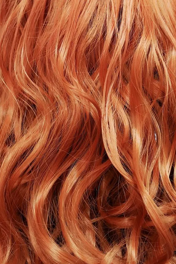 22" Dark Orange Lace Front Synthetic Wig 10003