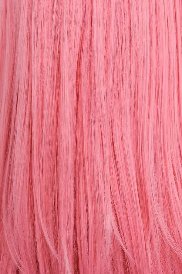22" Pink Lace Front Synthetic Hair Wig 10154