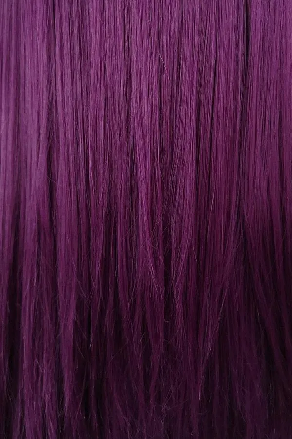 24" Dark Purple Lace Front Synthetic Wig 20021