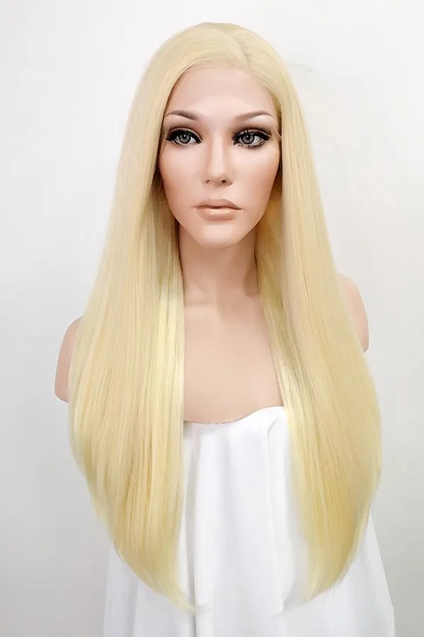 24" Golden Blonde Lace Front Synthetic Wig 20009