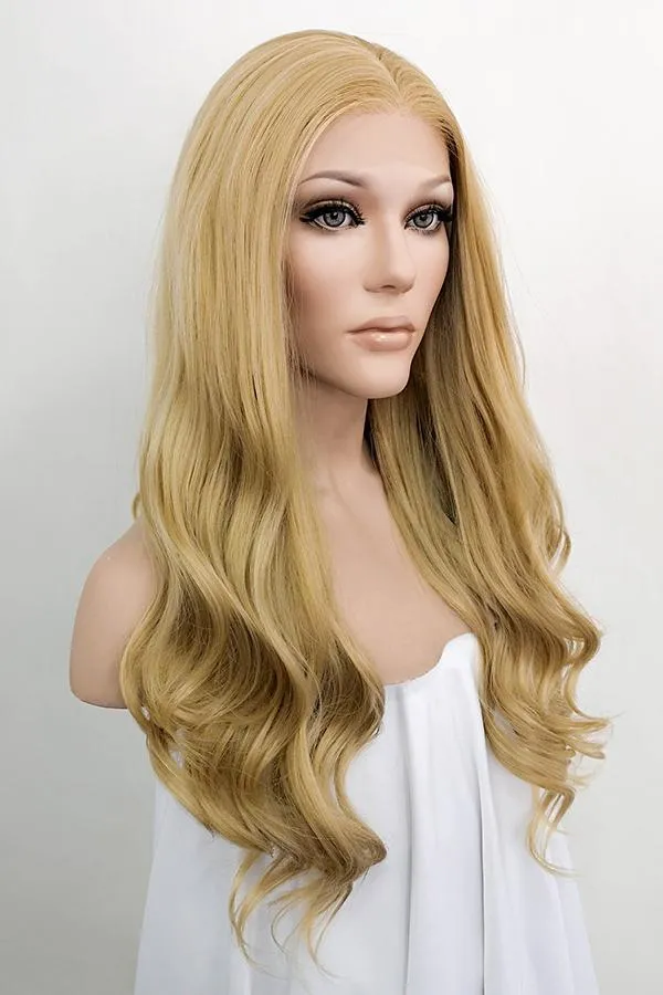 24" Golden Blonde Lace Front Synthetic Wig 20071