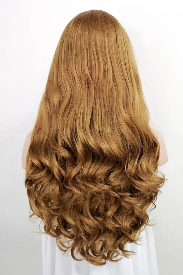 24" Golden Brown Lace Front Synthetic Wig 20061