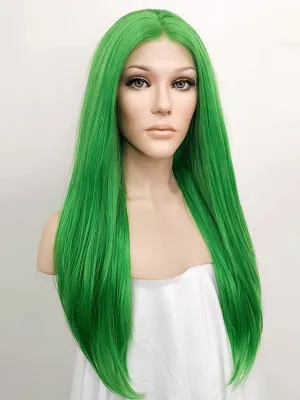 24" Green Lace Front Synthetic Hair Wig 20023