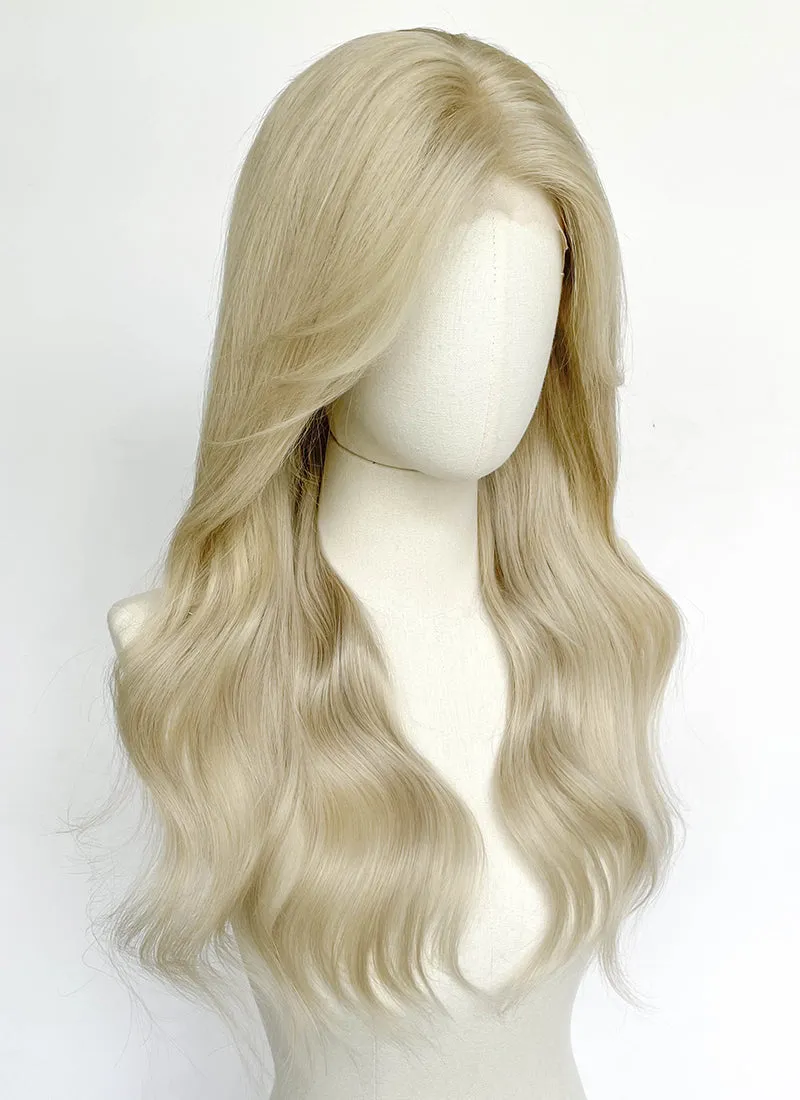24" Long Straight Ash Blonde Lace Top Remy Human Hair HHC103