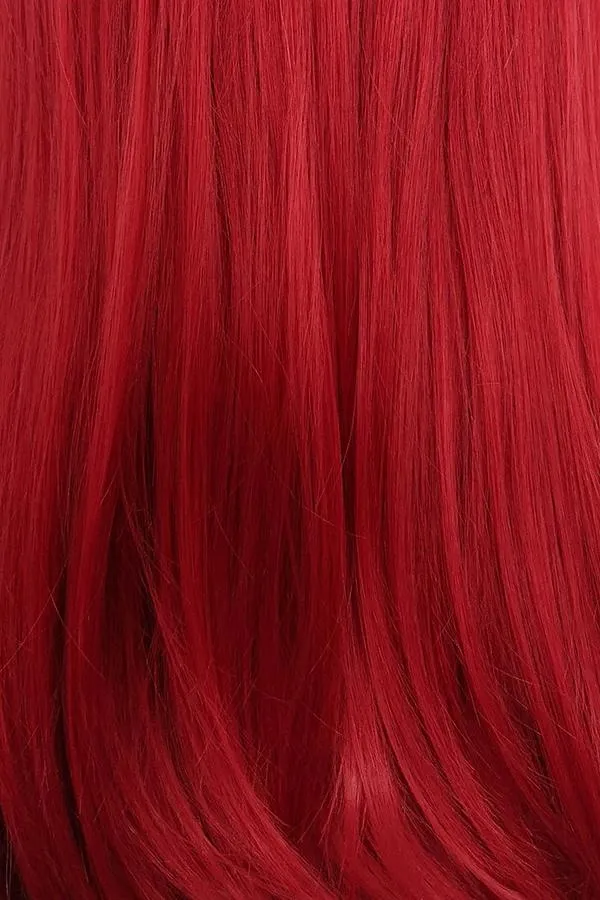 24" Red Lace Front Synthetic Hair Wig 20020