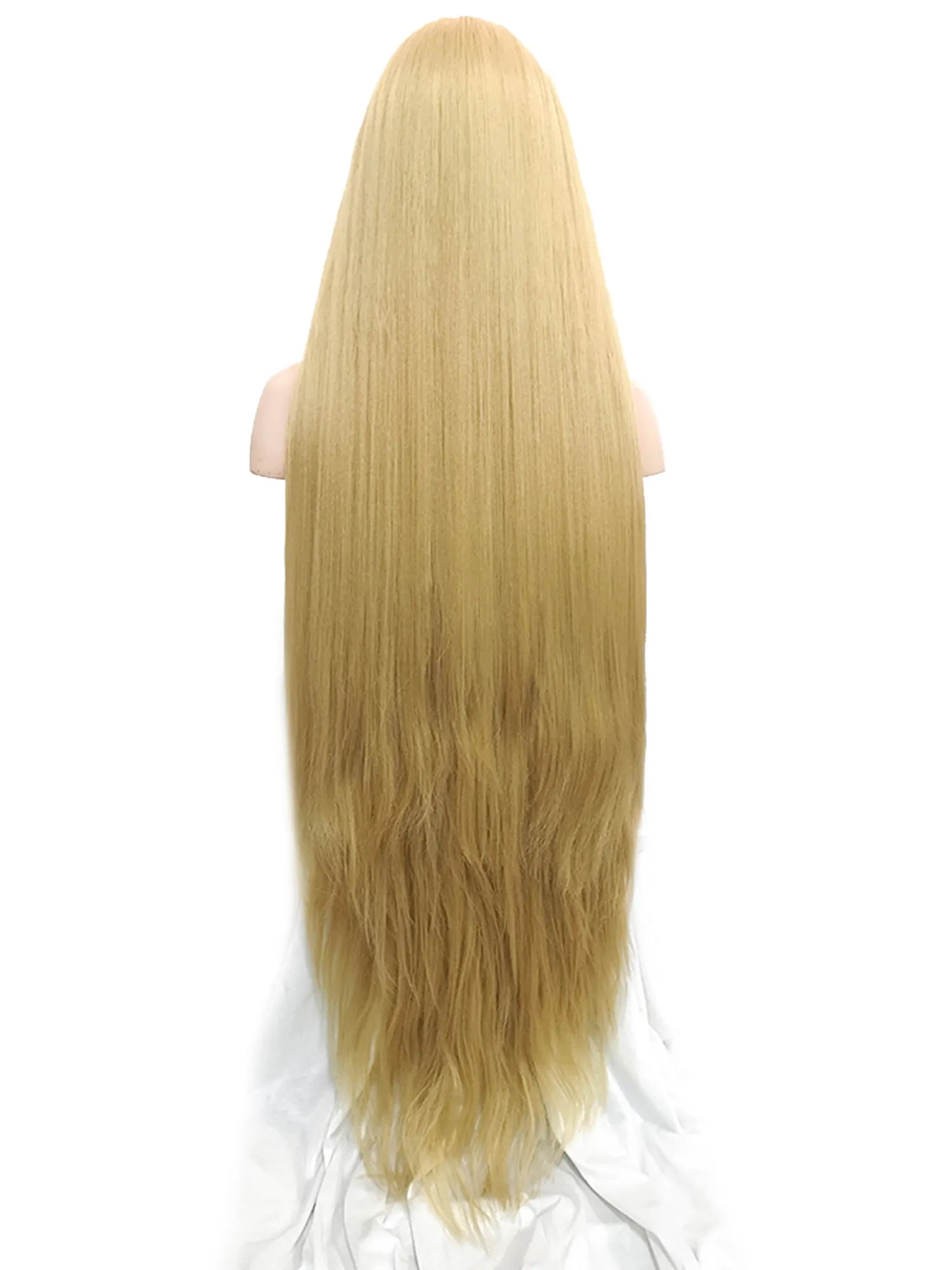 42" Blonde Yaki Lace Front Synthetic Wig 10059