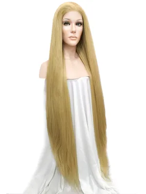42" Blonde Yaki Lace Front Synthetic Wig 10059