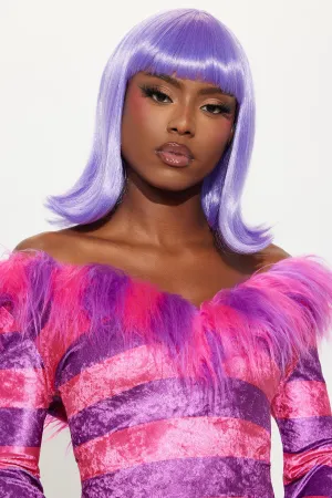 50's Retro Babe Bob Costume Wig - Purple