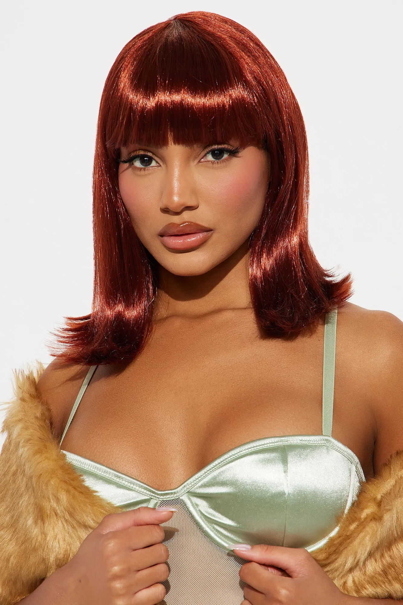 50's Retro Babe Bob Costume Wig - Red
