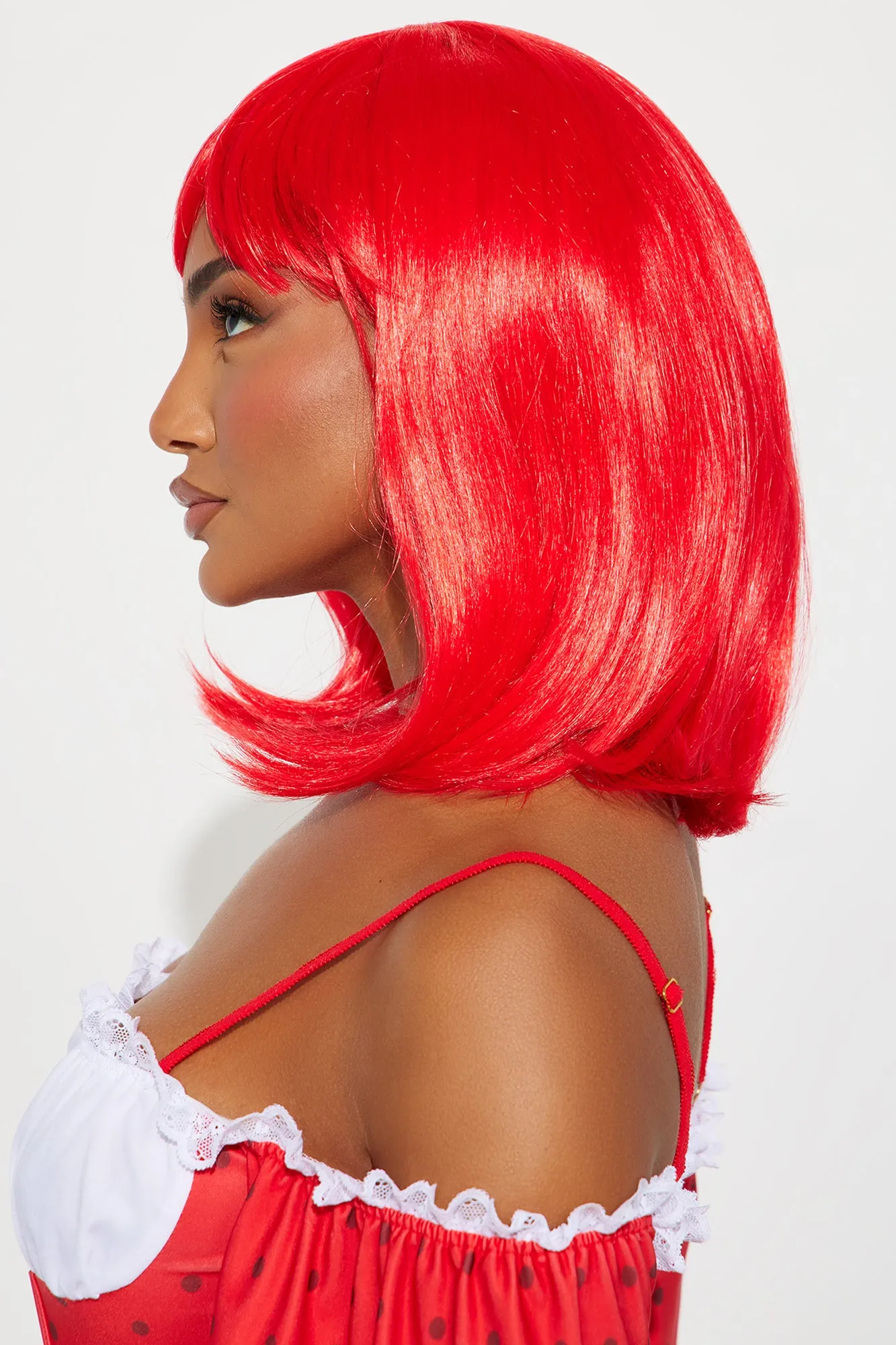 50's Retro Babe Bob Costume Wig - Red/combo