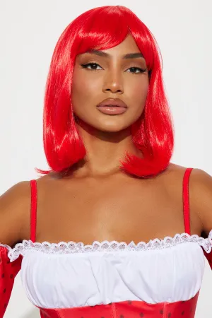 50's Retro Babe Bob Costume Wig - Red/combo