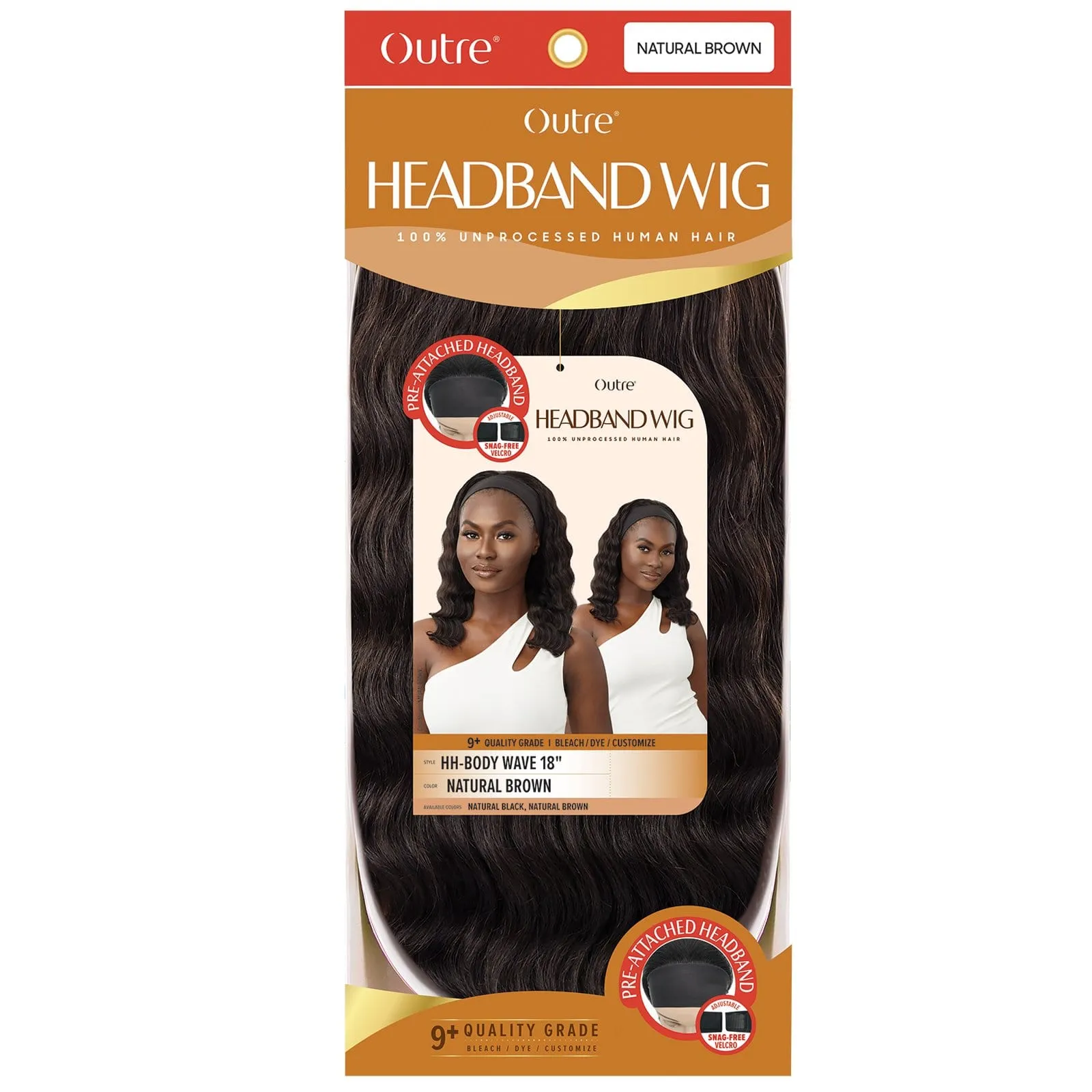 BODY WAVE 18 | Outre Human Hair Headband Wig
