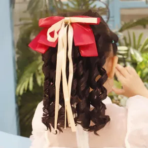 Children's Hair Ponytail Clip With Bow-مشبك شعر
