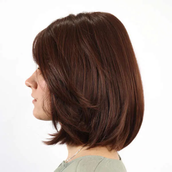 Marceline - Dark brown wig with warm reflects