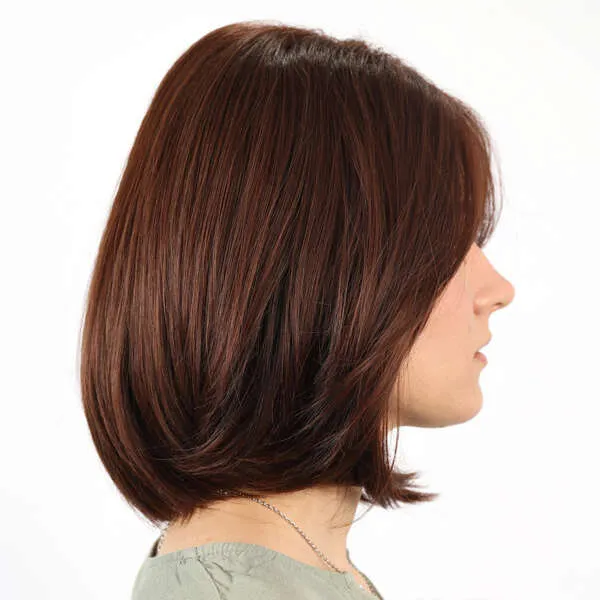 Marceline - Dark brown wig with warm reflects