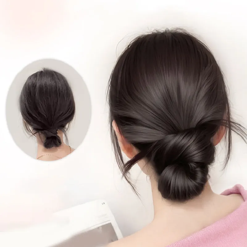 Mother's Day Promotion  Clip-on Feathered Bun Wig