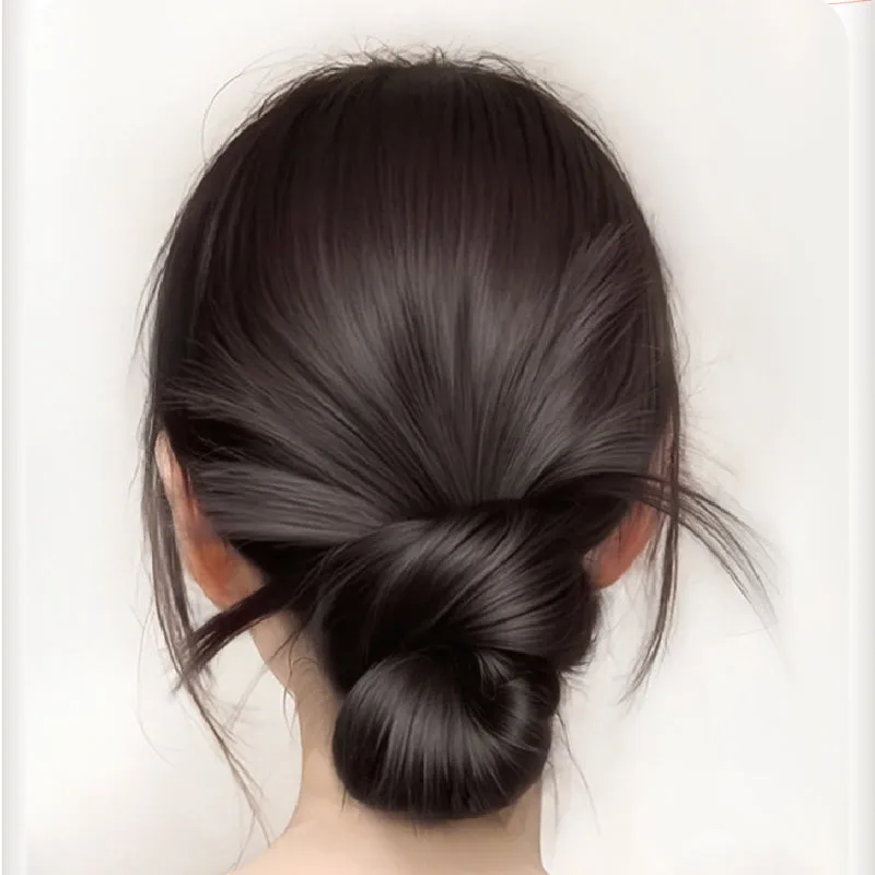 Mother's Day Promotion  Clip-on Feathered Bun Wig