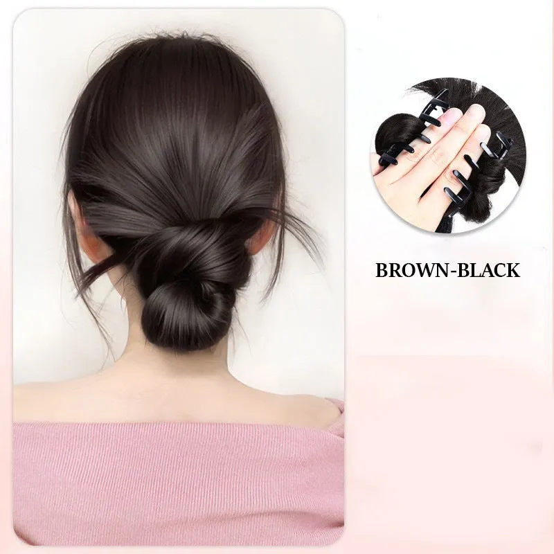 Mother's Day Promotion  Clip-on Feathered Bun Wig