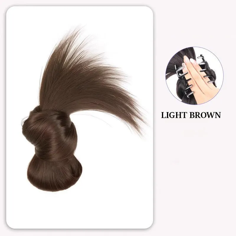 Mother's Day Promotion  Clip-on Feathered Bun Wig