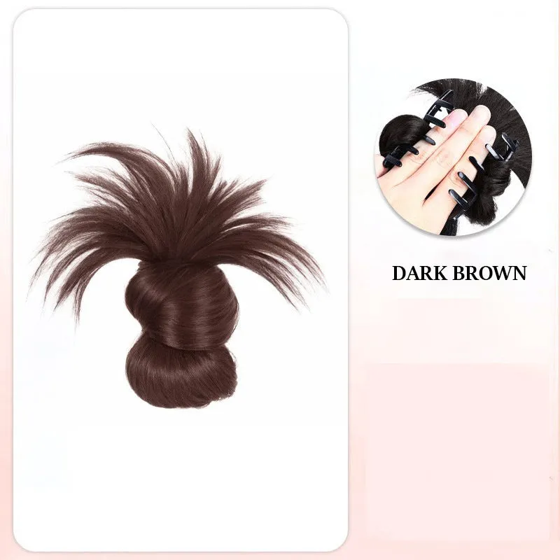 Mother's Day Promotion  Clip-on Feathered Bun Wig