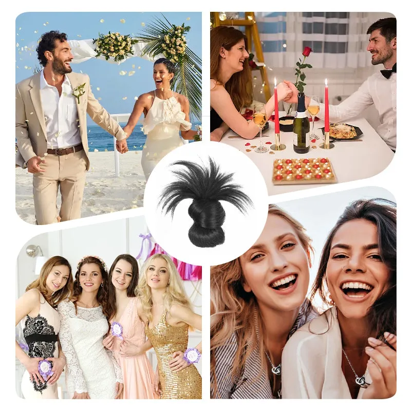 Mother's Day Promotion  Clip-on Feathered Bun Wig
