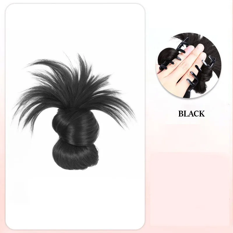 Mother's Day Promotion  Clip-on Feathered Bun Wig