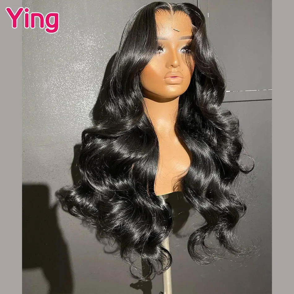 Omber Pink Orange With Black 200% 13x4 13x6 Lace Front Wig Human Hair Body Wave Prepluck Brazilia Human Hair Lace Frontal Wig