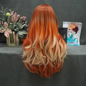 Orange Blonde Mix straight Wig