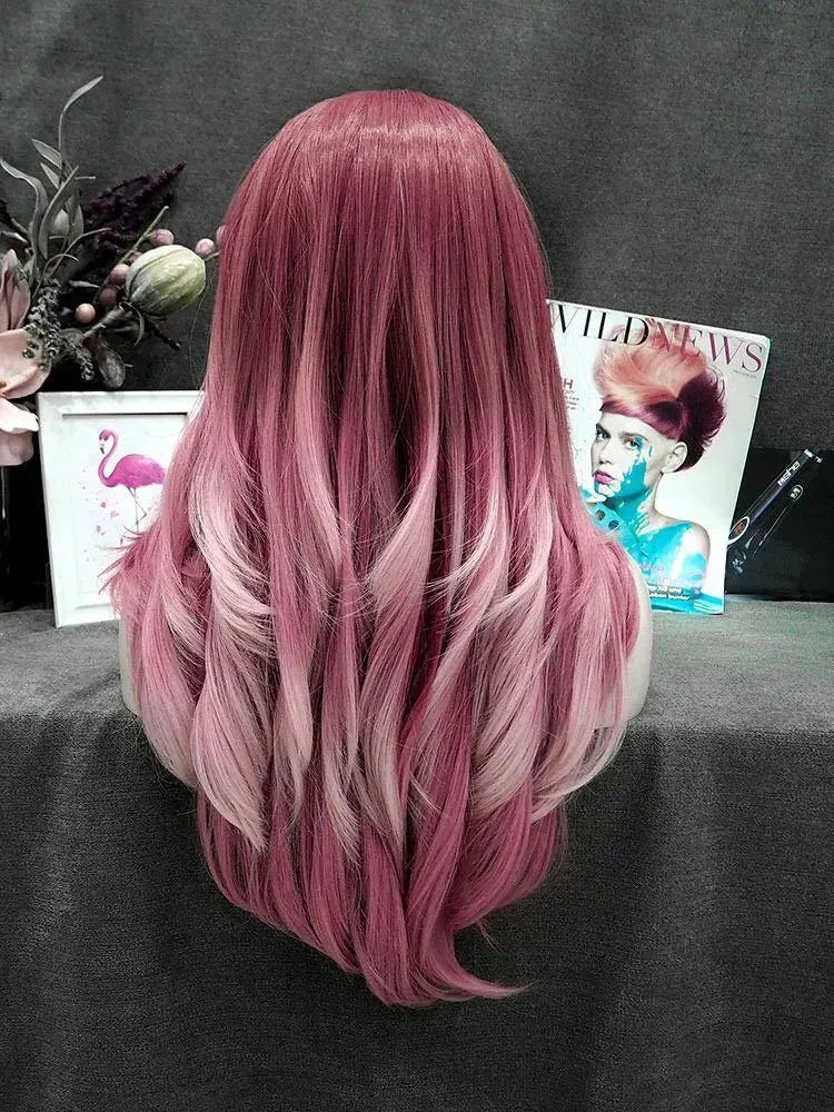 Pink Mix straight Wig