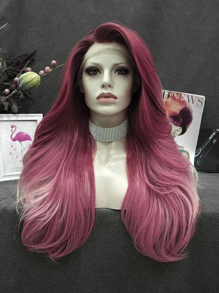 Pink Mix straight Wig