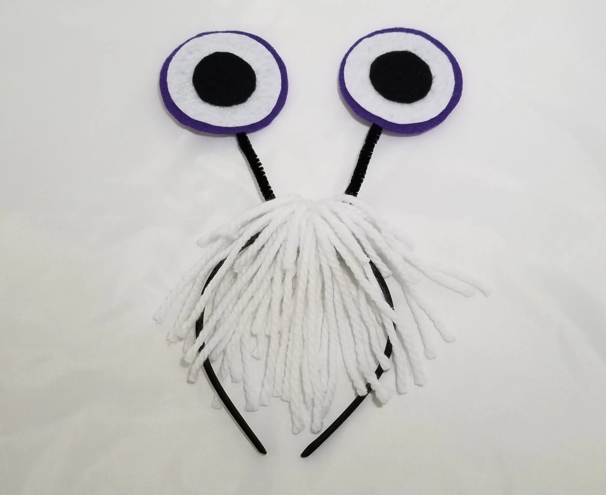 Purple Monster Headband with Hair and Eyes / Monster Headband Accessories/ Monster Eyes Headband/ Monster Dress Up/Monster Halloween Costume