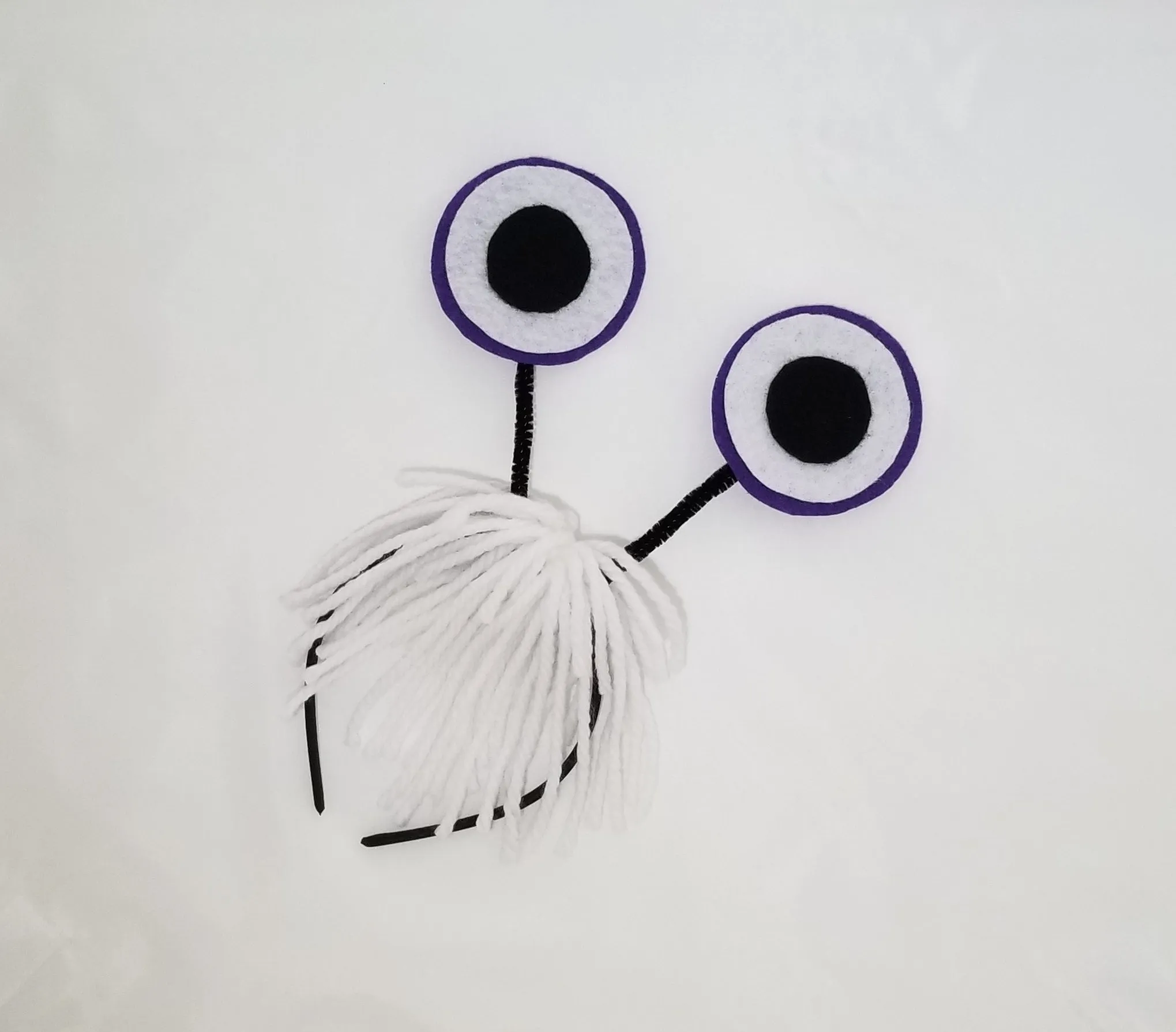 Purple Monster Headband with Hair and Eyes / Monster Headband Accessories/ Monster Eyes Headband/ Monster Dress Up/Monster Halloween Costume