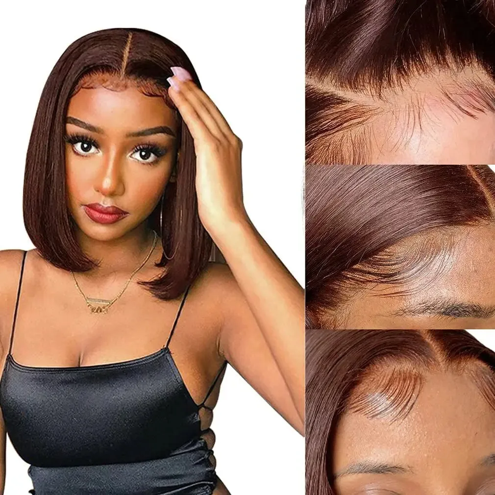 Short Bob Lace Front preplucked human wig