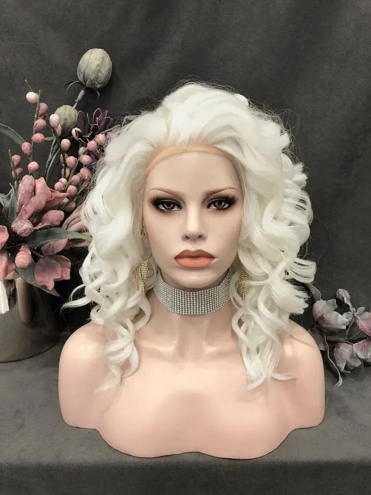 White Curly Wig